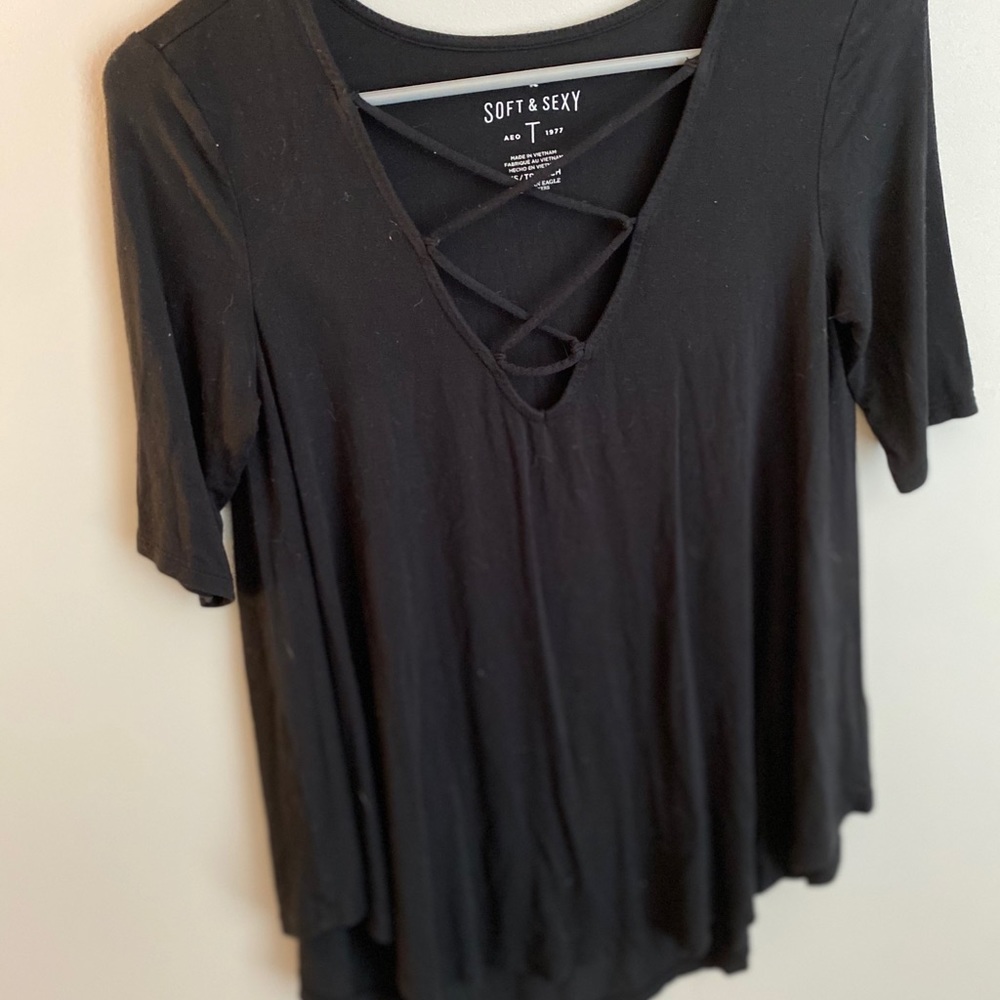 American eagle soft and sexy 1/4 sleeve top